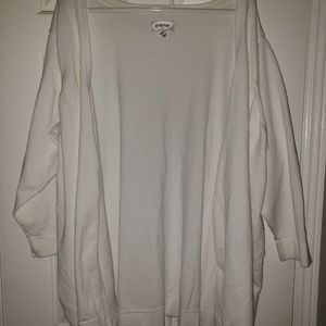 Avenue 26-28 white cardigan sweater jacket womens